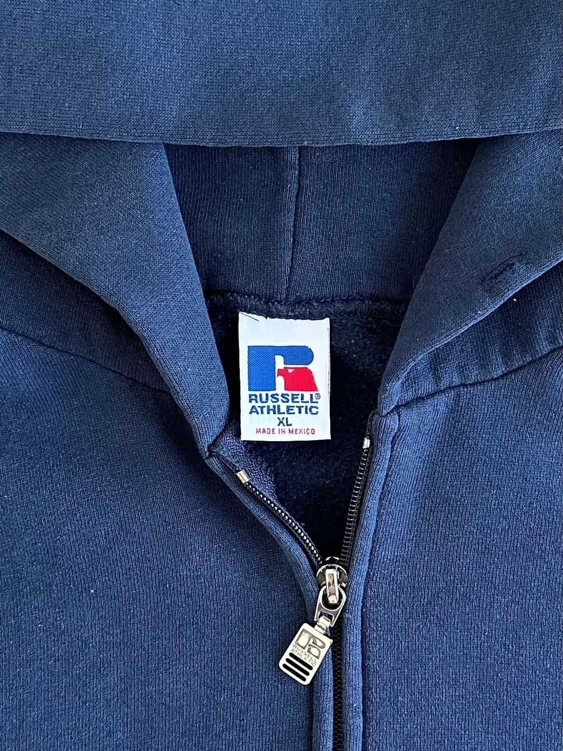 90s 빈티지 러셀 후드집업 네이비 XL 상품이미지7