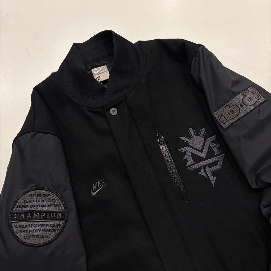 [M] 나이키 파퀴아오 헤리티지 챔피언 봄버 바시티 자켓 블랙 C257 상품이미지5
