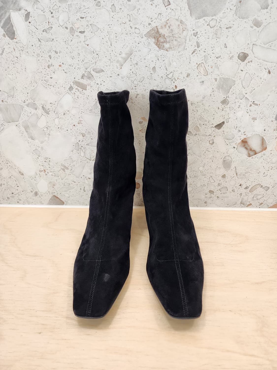 스텔라매카트니 스웨이드 삭스부츠 37 블랙 상품이미지1