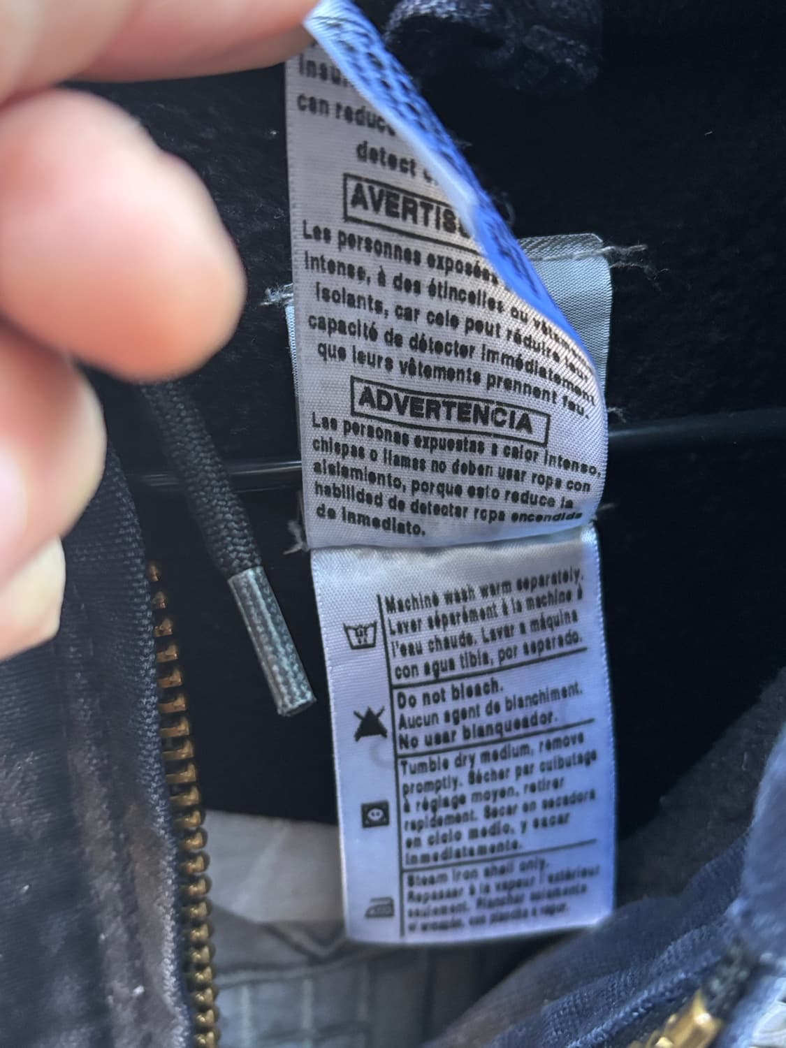 칼하트 j130 덕 액티브 자켓 앞뒤판 자수 상품이미지5