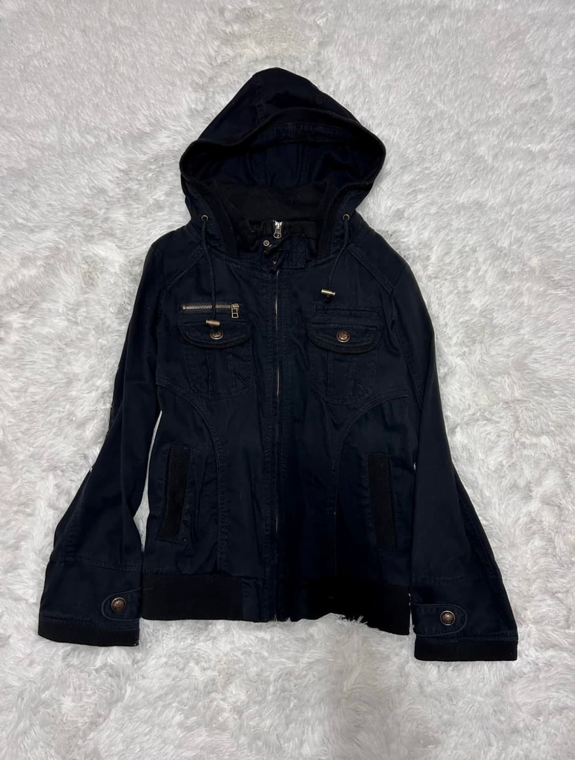 y2k  button detail hoodie jacket 상품이미지2