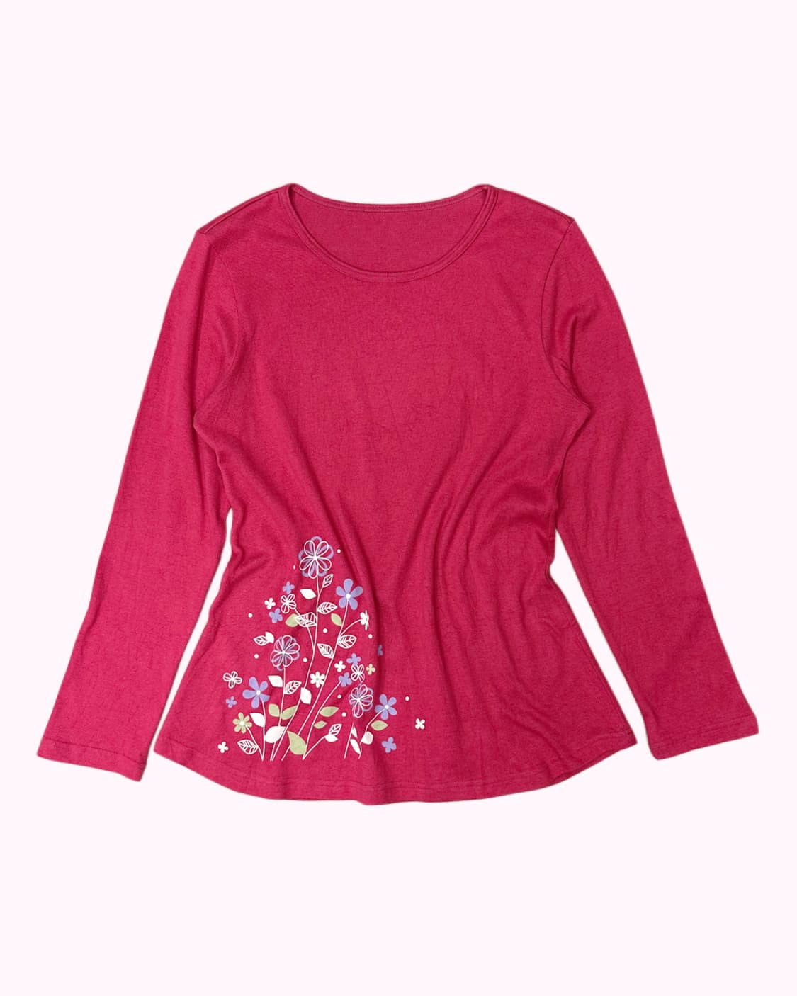 pink flower printing t-shirt 상품이미지1