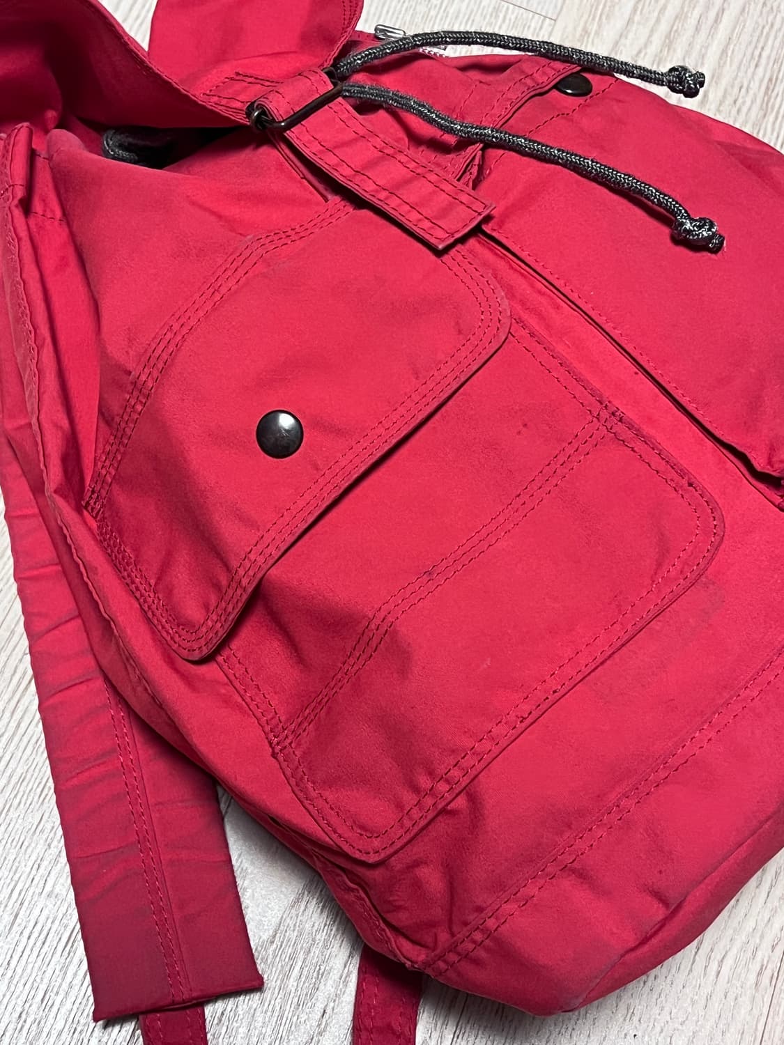 포터 빈티지 백팩 럭색 코튼 레드 상품이미지8