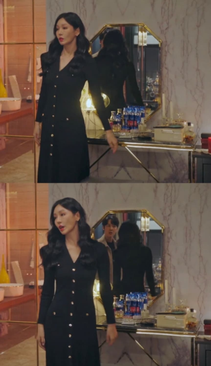 Sandro 산드로 버튼 니트 롱원피스 (예리, 김소연 착용) 상품이미지2