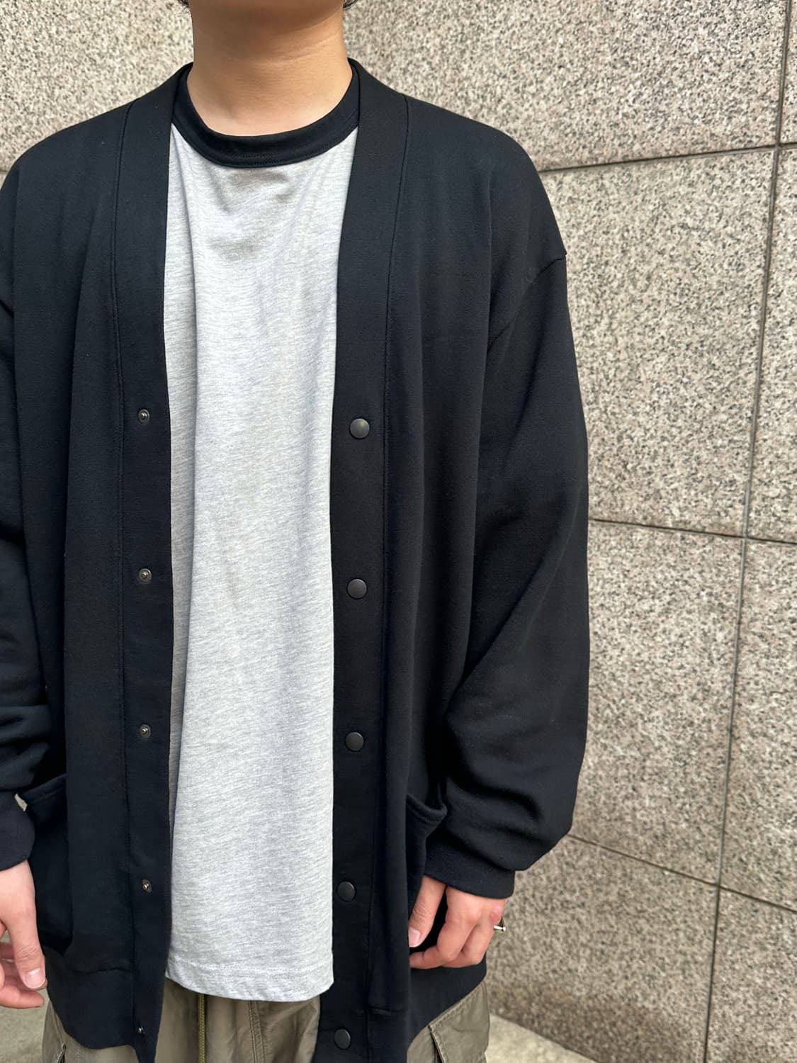 캐피탈 스마일 엘보우 패치 가디건 상품이미지3