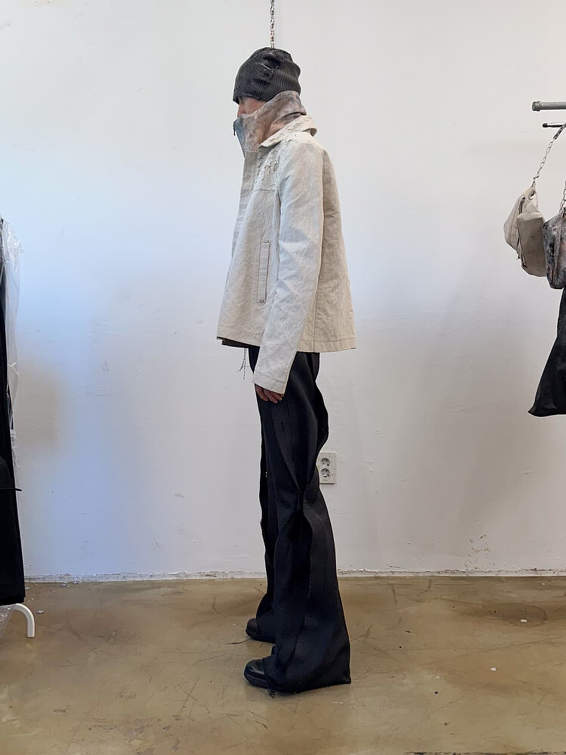 [S]카르넷 아카이브 색 트라우저 플레어 부츠컷 팬츠 블랙 상품이미지5