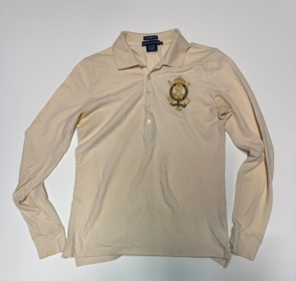여성 폴로 랄프로렌 와팬 로고 긴팔 카라 티셔츠 상품이미지1