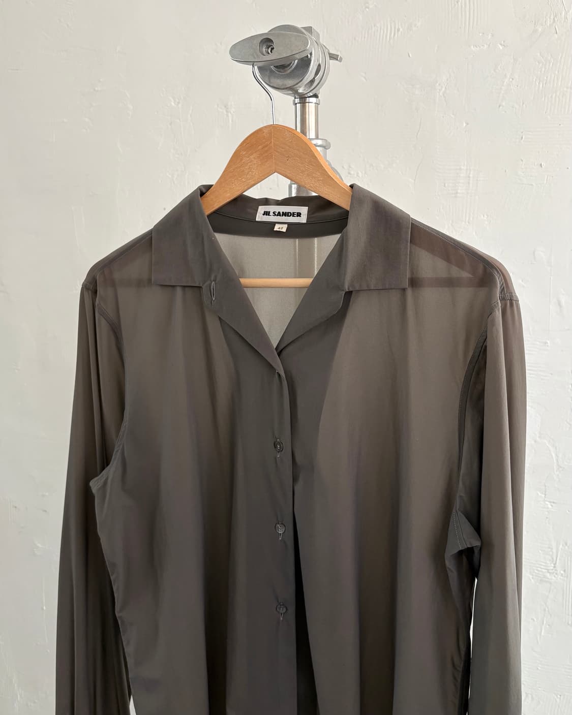Jil Sander 질샌더 카키 실크 셔츠 상품이미지3