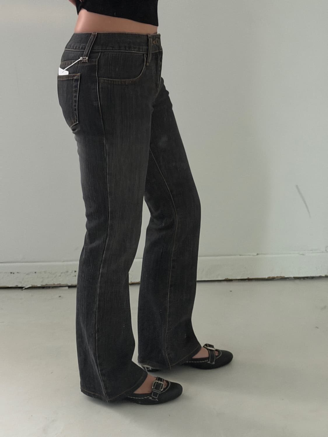 일본빈티지 로우라이즈 부츠컷 데님 상품이미지1