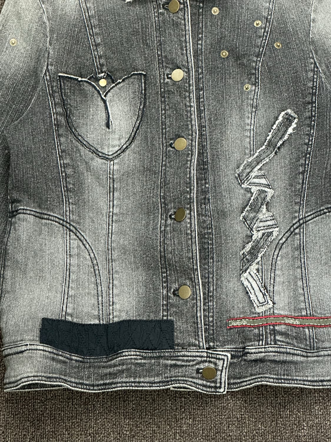 42)Japanese vintage 패치워크 디테일 데님자켓 상품이미지2