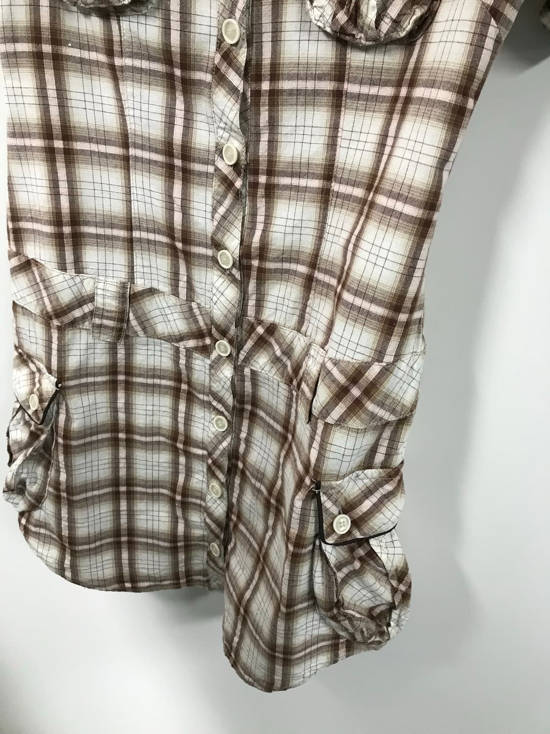 빈티지 체크 카고 원피스 상품이미지7