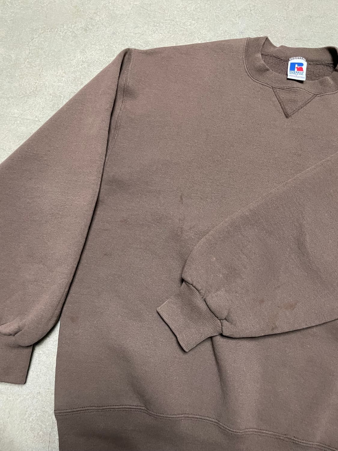 90s USA 러셀 RUSSELL 브라운 스웻 셔츠 맨투맨 상품이미지5
