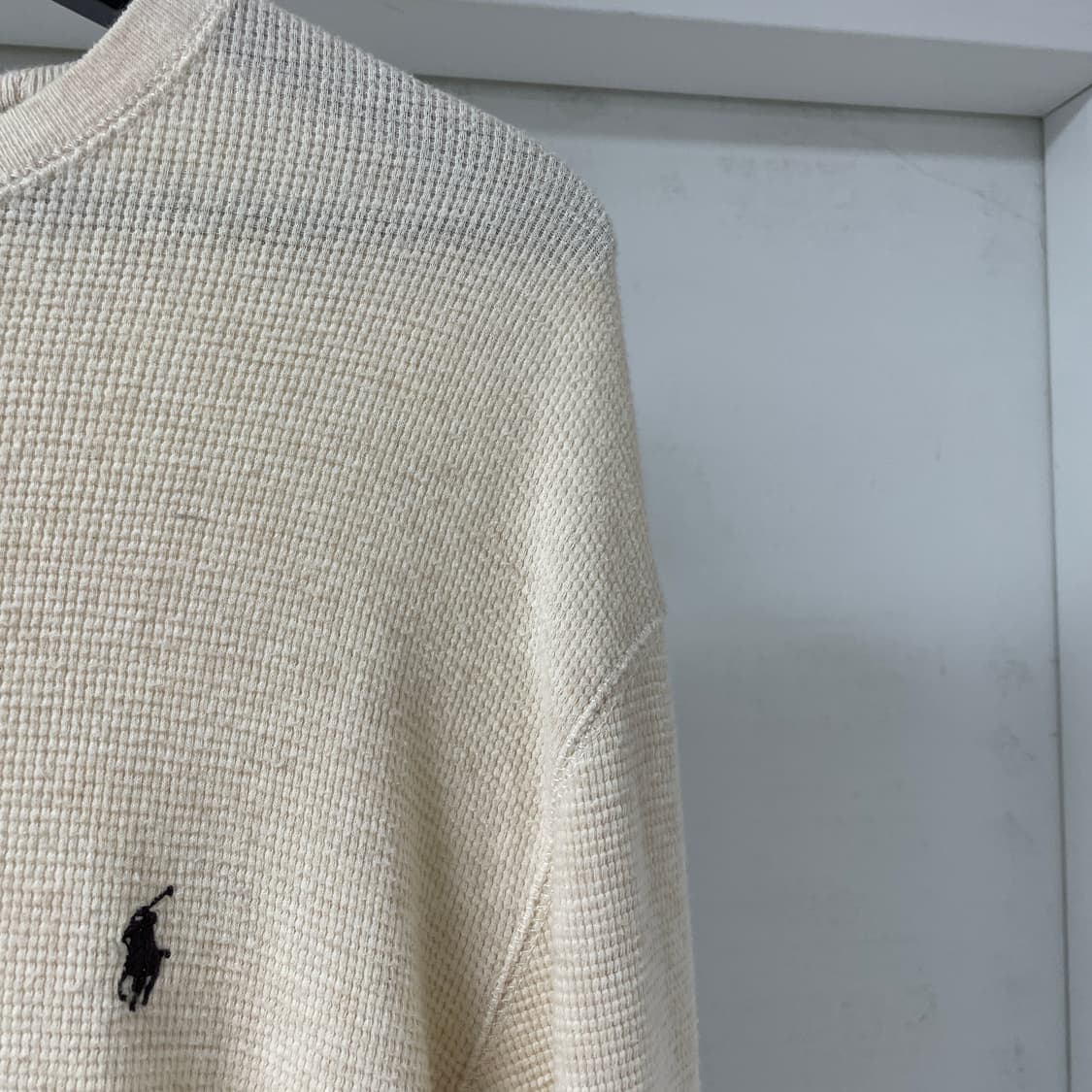 폴로 랄프로렌 와플 긴팔 티셔츠 베이지 S 상품이미지4
