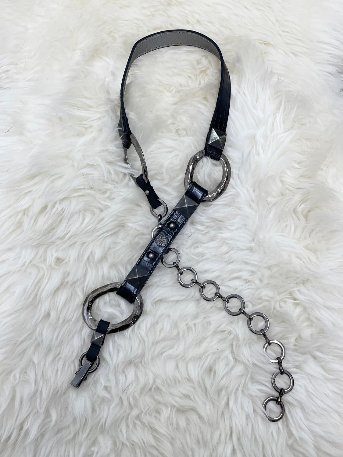 락시크 스터드 체인 벨트 상품이미지4