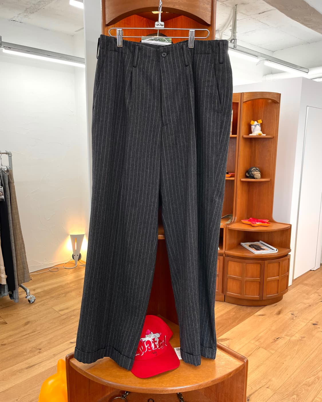 [2] 요지야마모토 와이즈 포맨 스트라이프 울 팬츠 상품이미지4