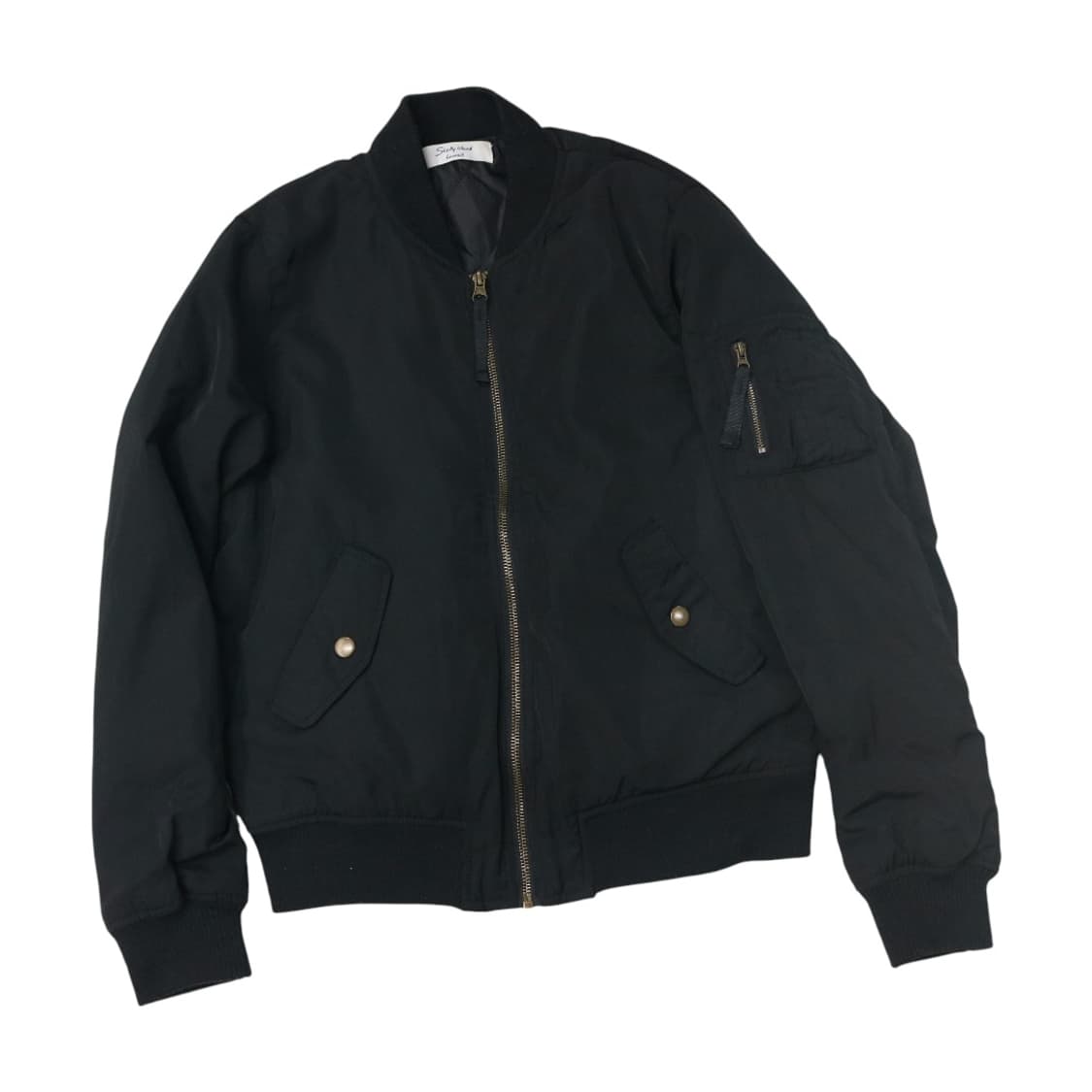 Shelly Island 쉘리 아일랜드 빈티지 블랙 MA-1 항공 점퍼 상품이미지1