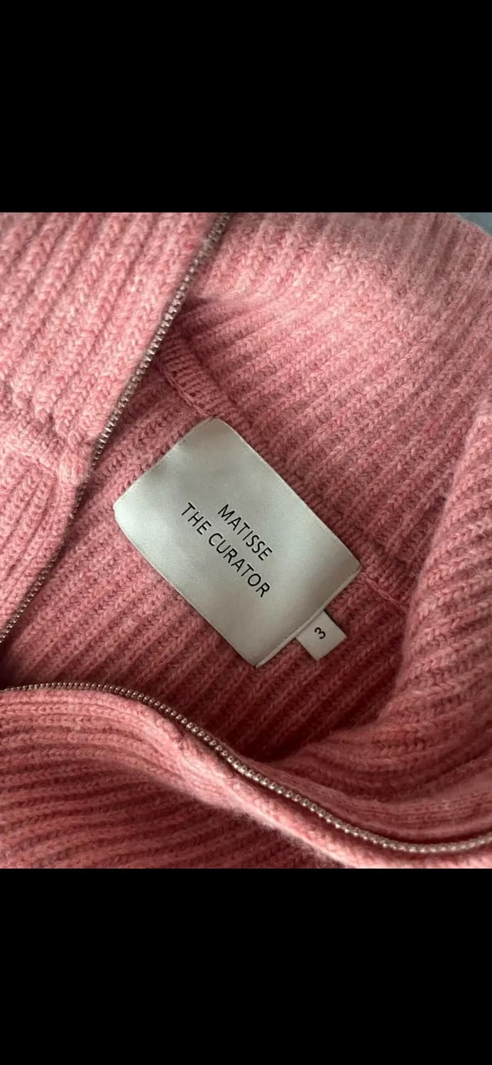 마티스 더 큐레이터 하프집업 니트 핑크 3사이즈 상품이미지1