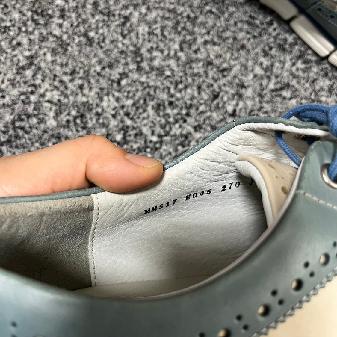 소다 콤비 블루 윙팁 슈즈 270 상품이미지6