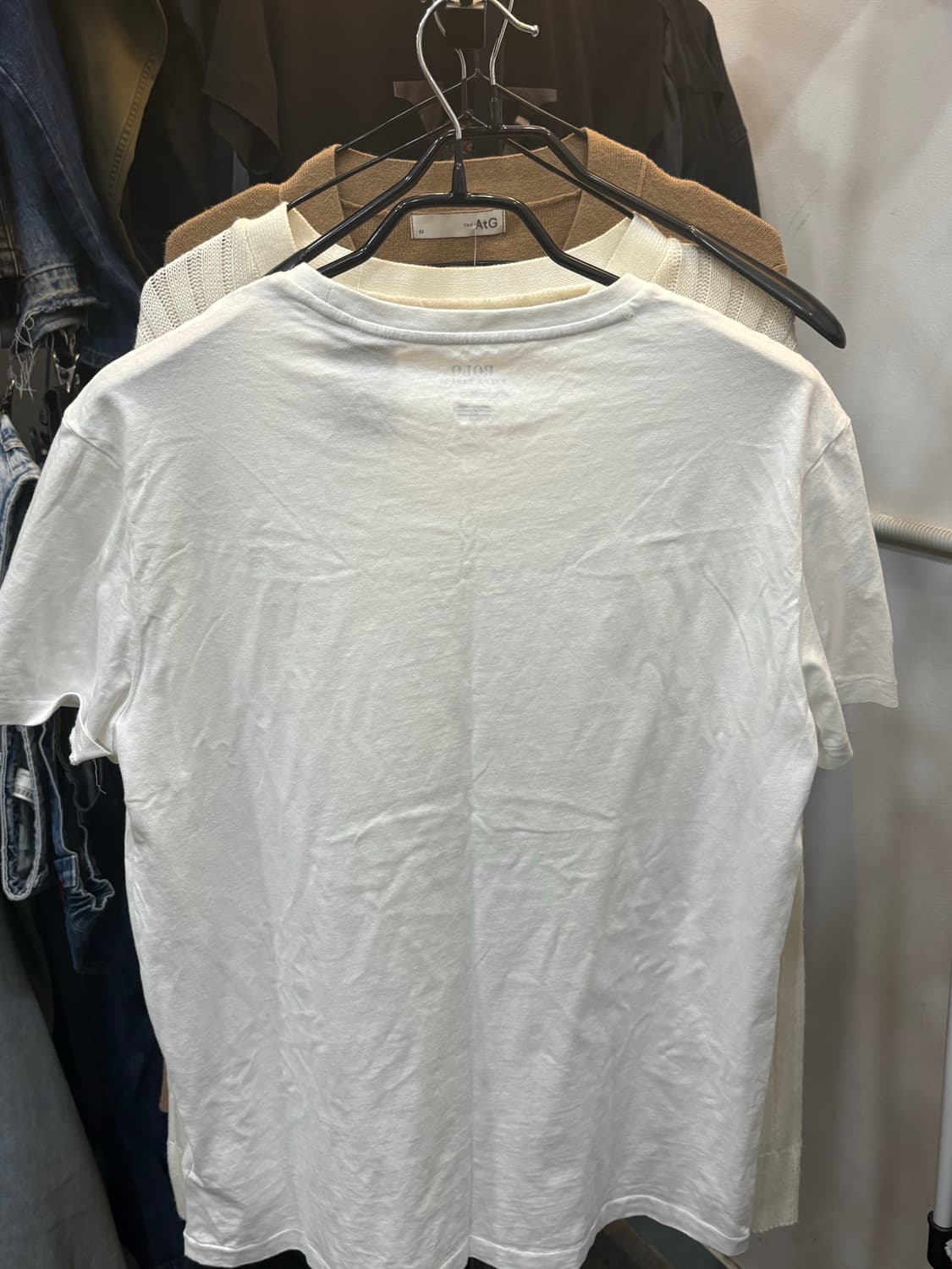 폴로 랄프로렌 흰색 반팔티 티셔츠 반팔 티셔츠 상품이미지4