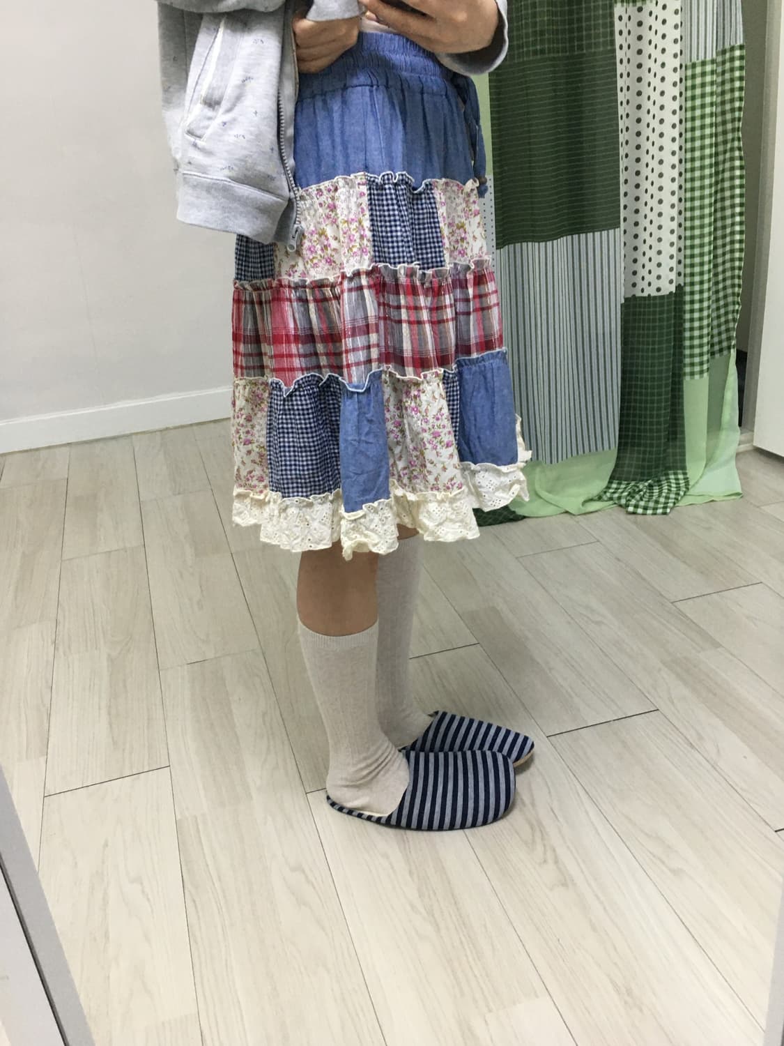 데님 패치 스커트 상품이미지10