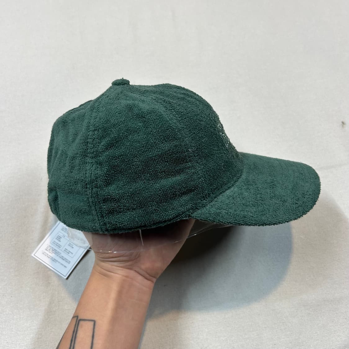 S/M 발란사 타월 볼캡 그린 미사용품 상품이미지5