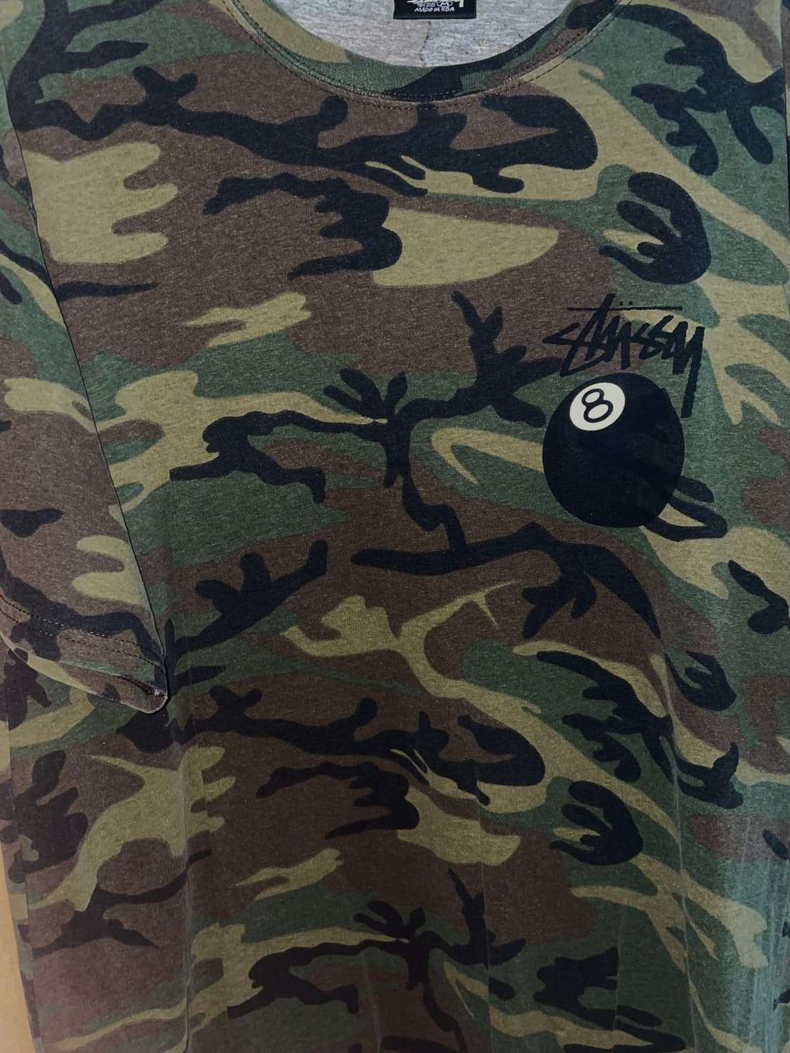 스투시 8볼 카모 반팔티  M 상품이미지4