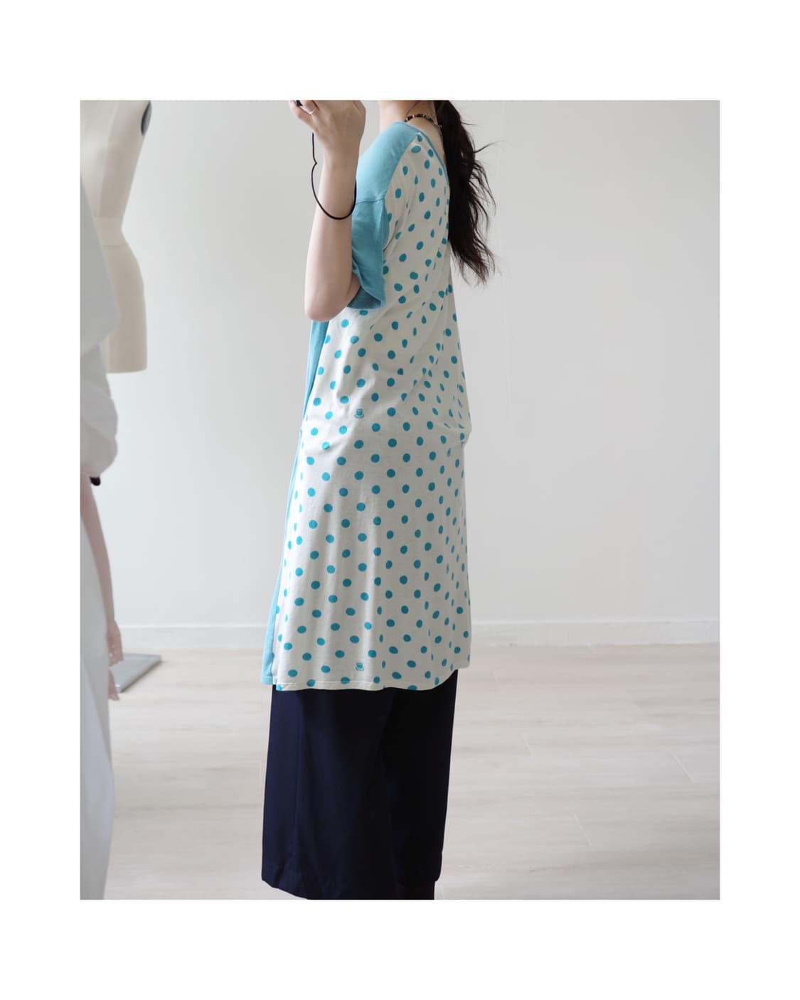 GRANIPH emerald dot drawstring one-piece 상품이미지7