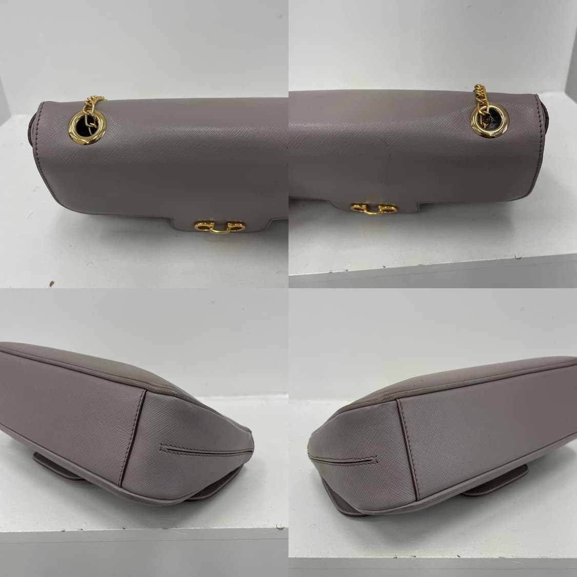 페라가모 더블 간치니 라벤더 골드 체인 숄더백 가방 상품이미지8