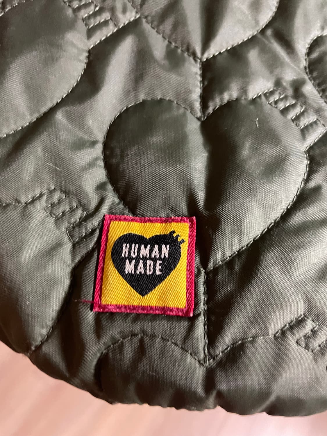 휴먼메이드 가방(퀼팅 본삭) 올리브 드랩 컬러 상품이미지2