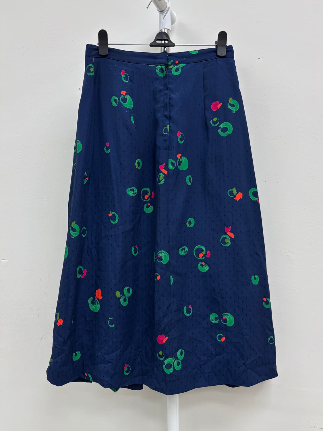 빈티지 네이비 도트 플리츠 스커트 상품이미지5