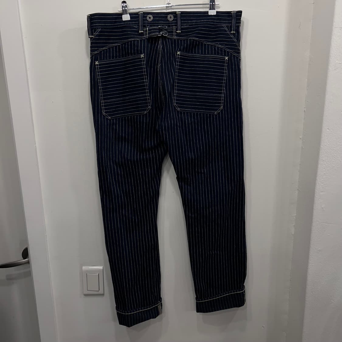 쇼트 뉴욕 샐비지 데님 스트라이프 와바시 팬츠 상품이미지5