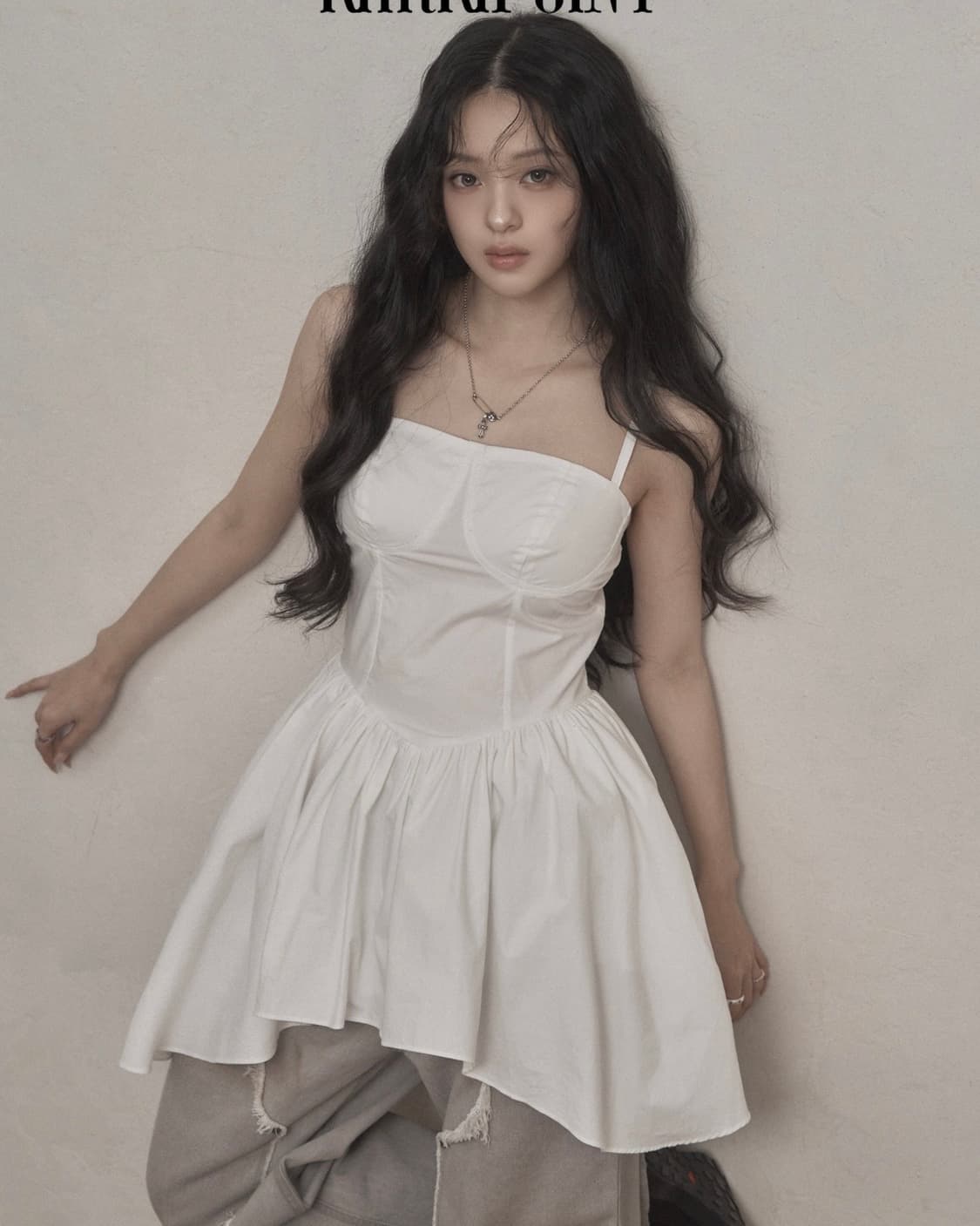 카키포인트 플레어 레이어드 미니 원피스 상품이미지6