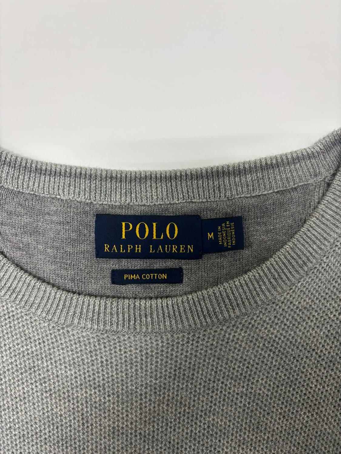 폴로 랄프로렌 그레이 준신형 매장판 피마코튼 맨즈라인 니트(M) 상품이미지4