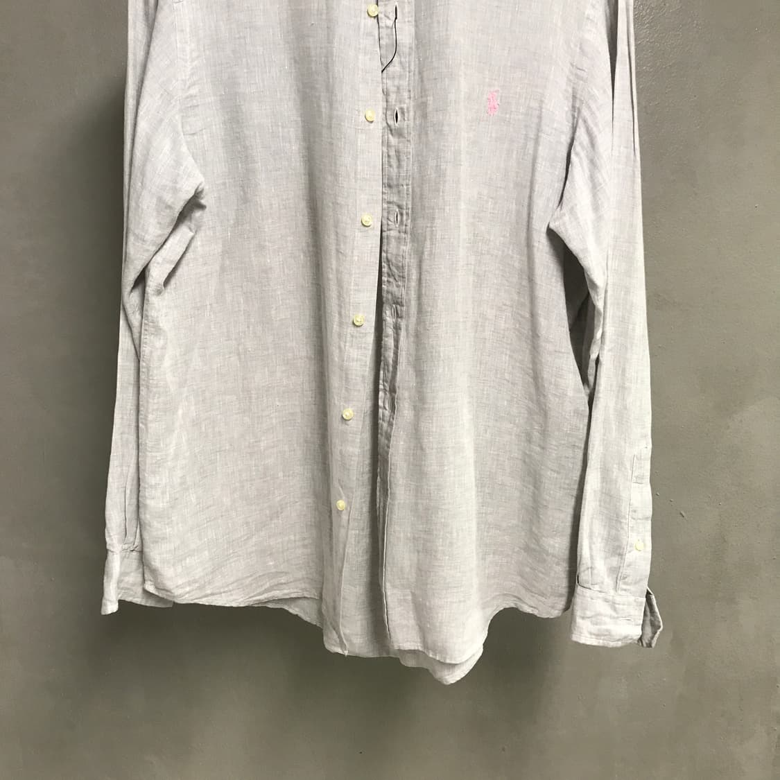 폴로 랄프로렌 QR 린넨 셔츠 그레이 L 상품이미지3