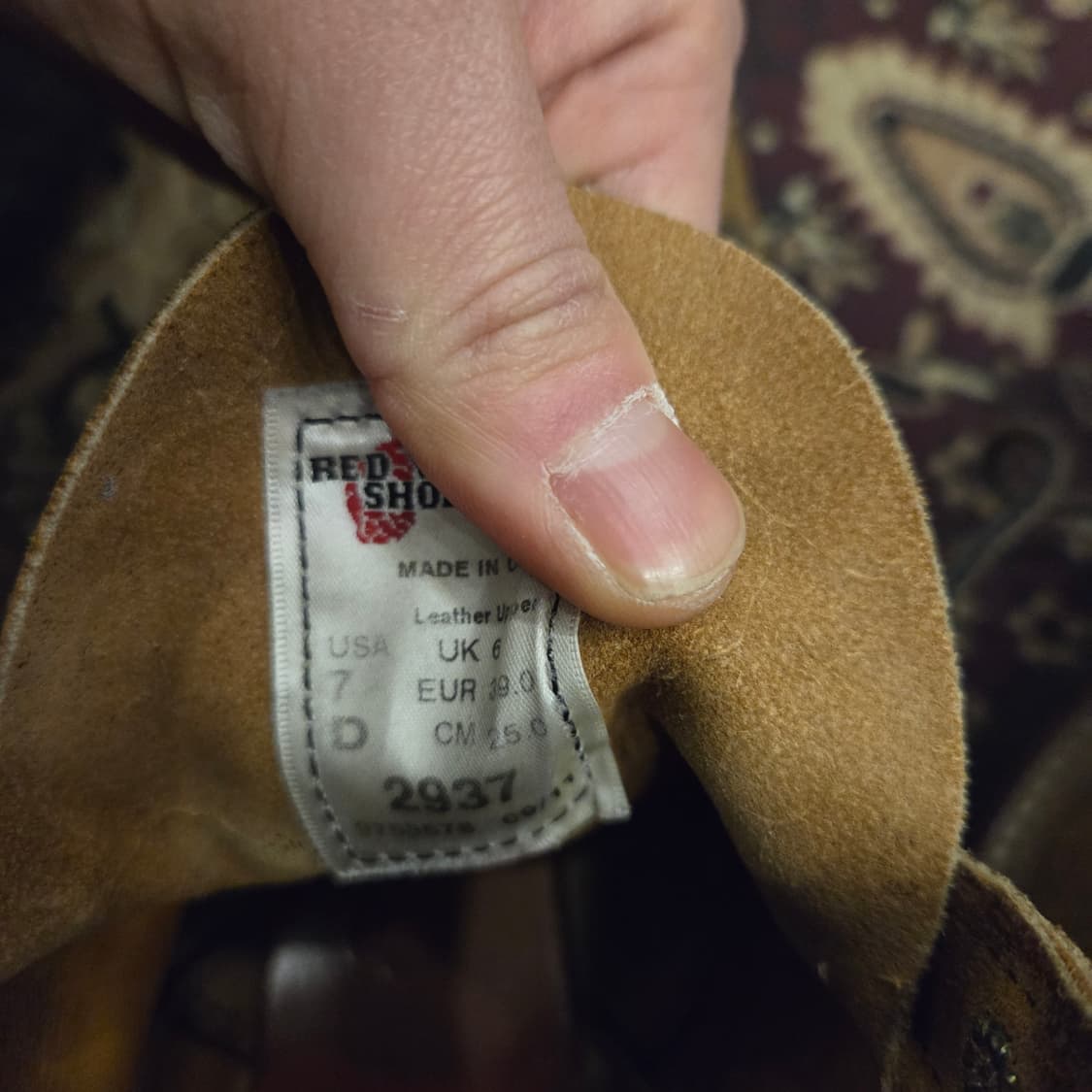 레드윙 라인맨 2937 us 7d 250-255 상품이미지7