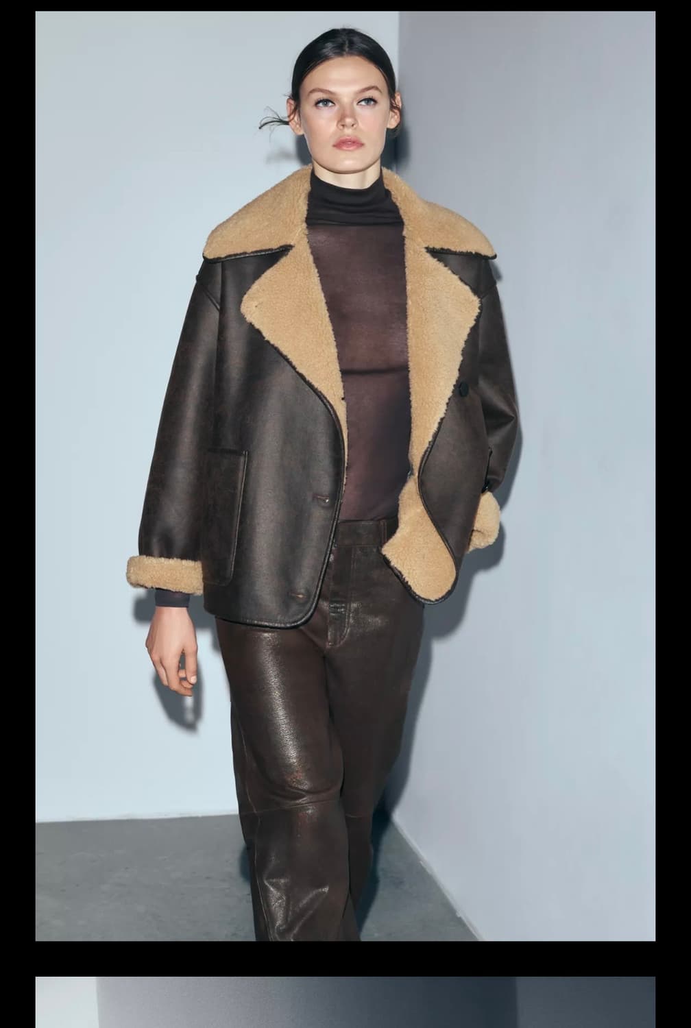 자라 ZW 컬렉션 양면 점퍼 브라운  상품이미지2