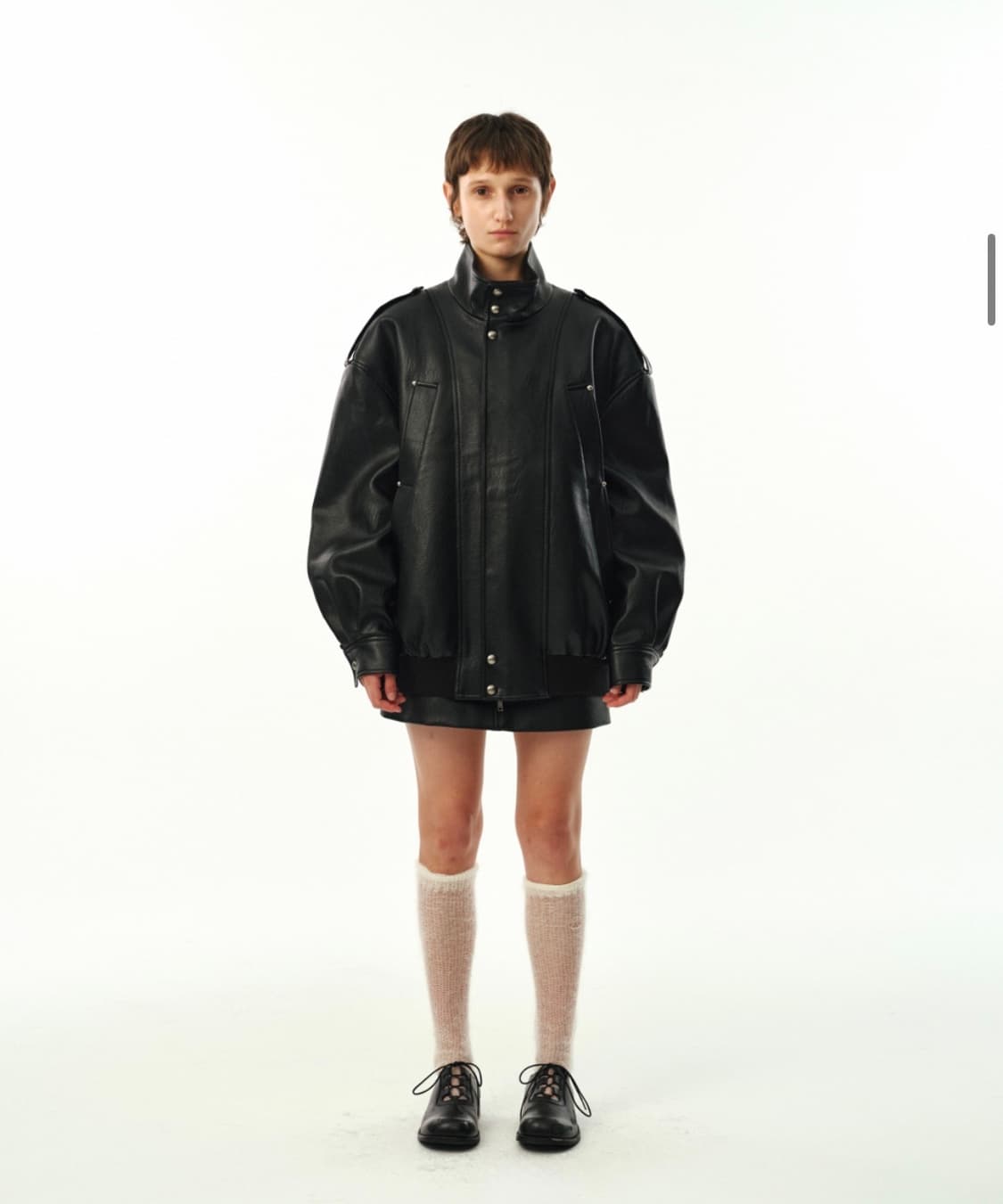 문선 4 Pocket Oversized 레더자켓 사이즈L 상품이미지2