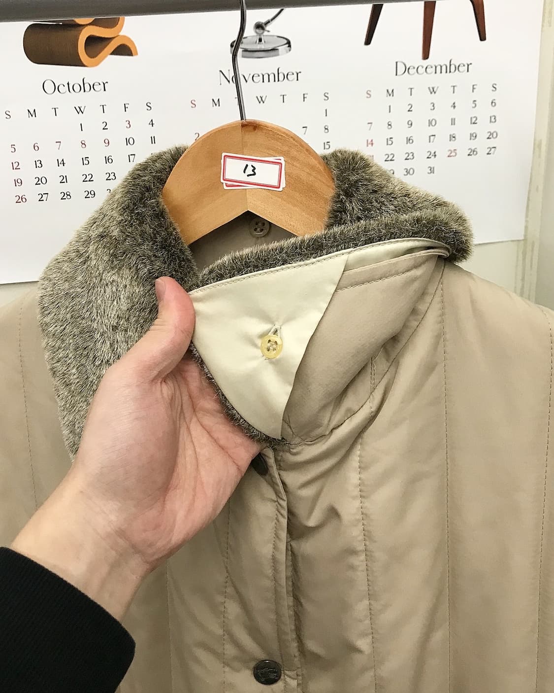 버버리 퍼 누빔 패딩 자켓 상품이미지5