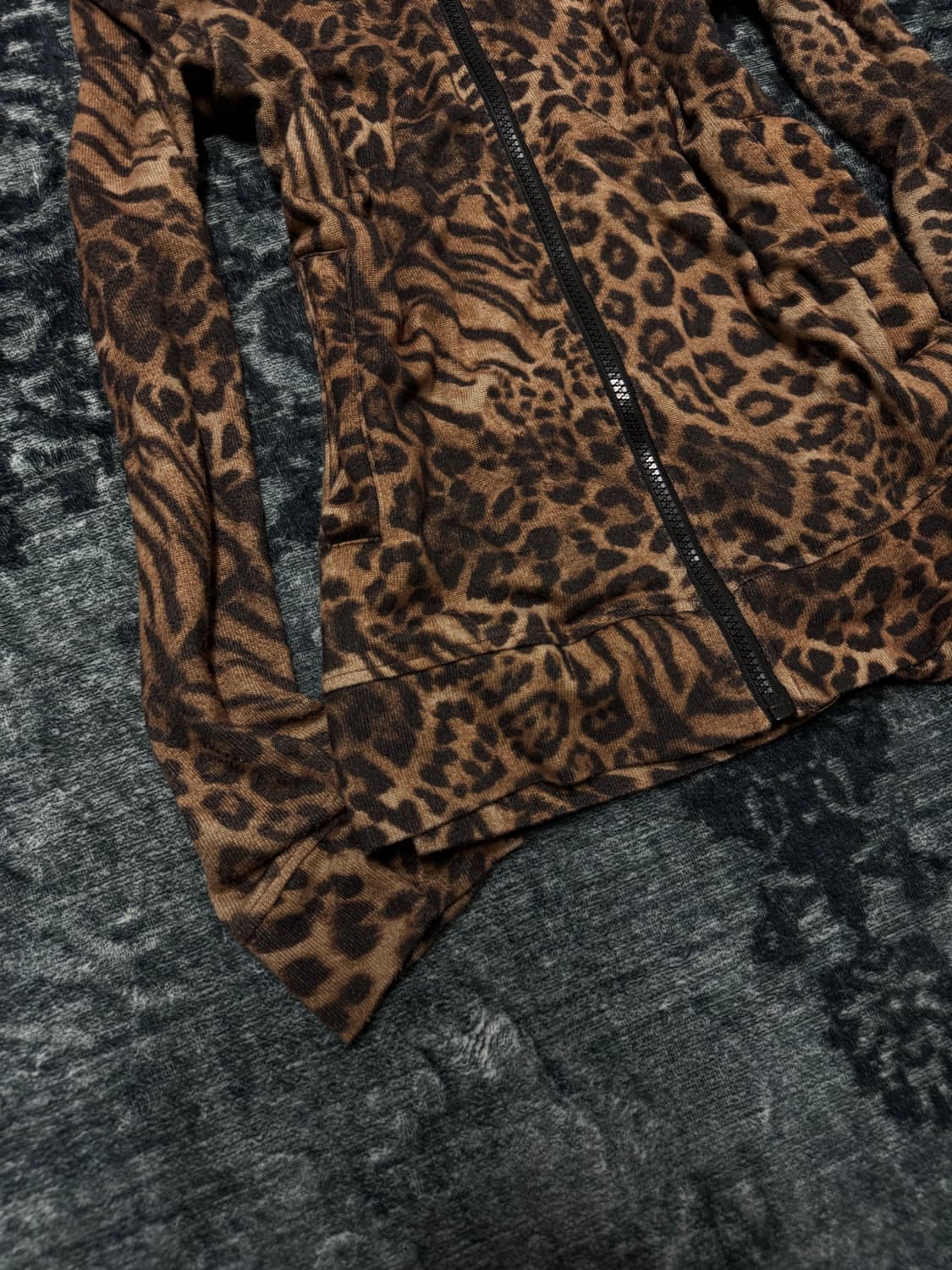 Xfrm 00s leopard knit hoodie  상품이미지4