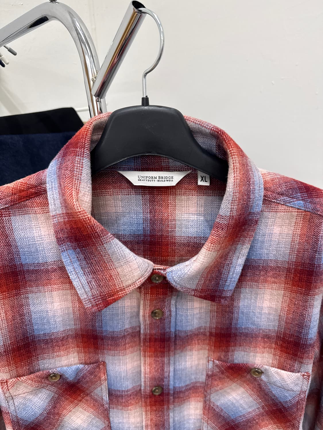 유니폼브릿지 투포켓 체크 셔츠 XL 상품이미지2