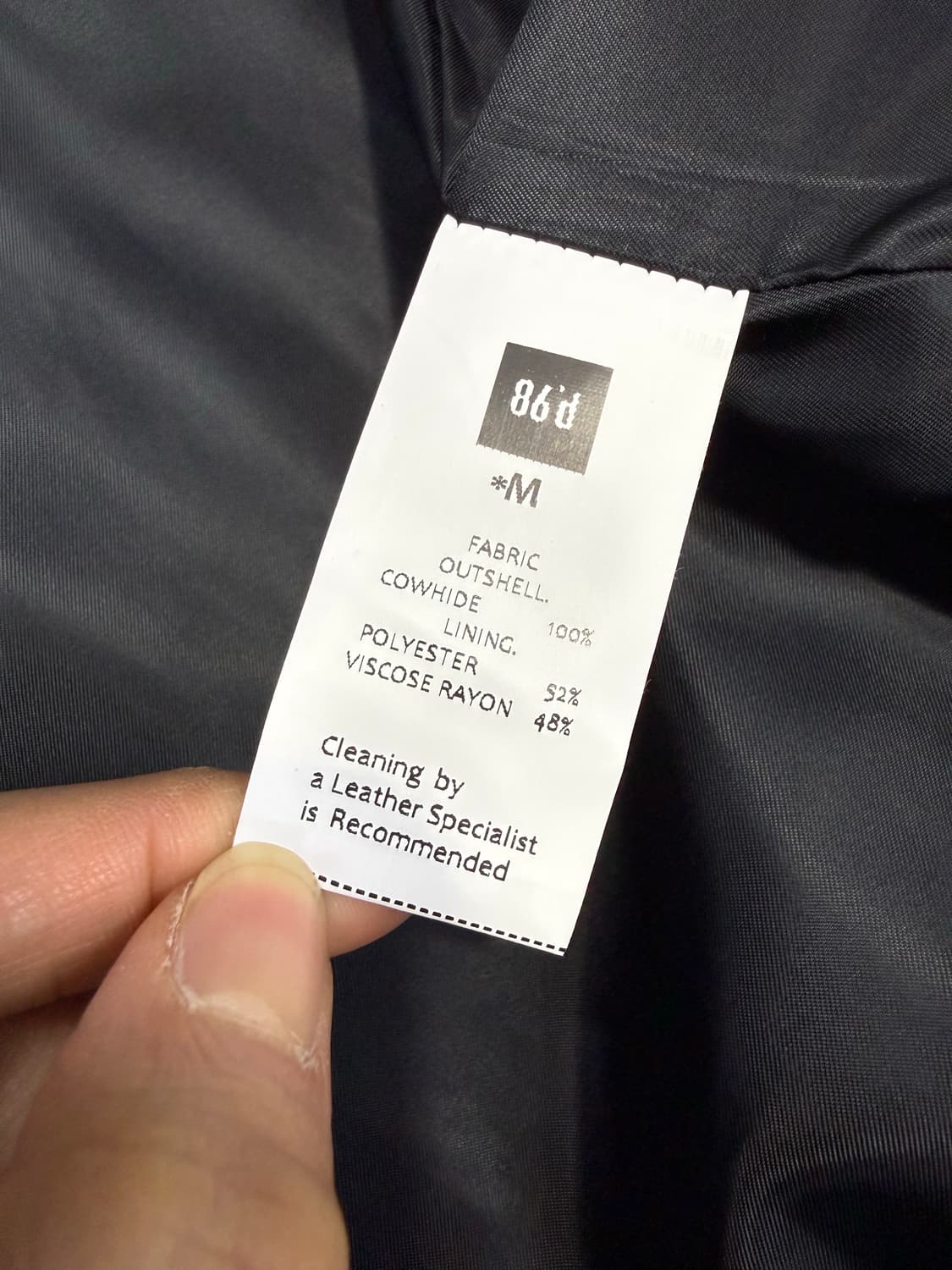 Boutique 86d 디스트레스 카우레더 자켓 상품이미지8