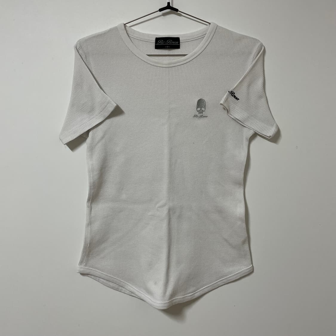 ROEN WHITE WAFFLE KNIT SHORT SLEEVE 상품이미지3
