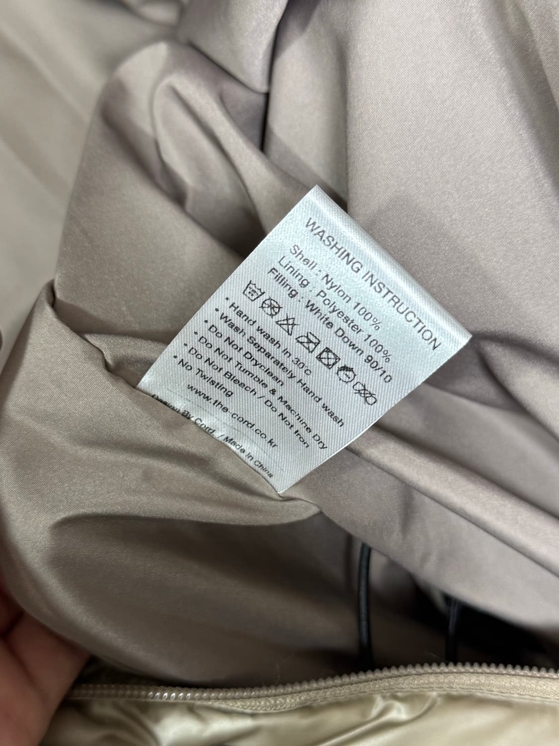 (L) cord 코드 실버베이지 다운 점퍼 상품이미지6