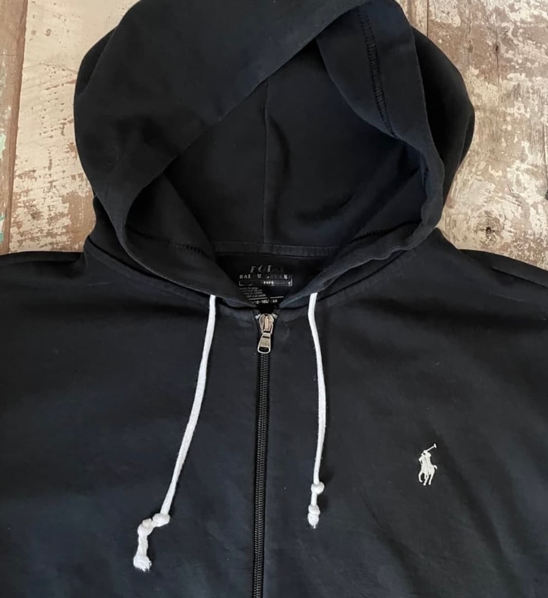 빈티지 폴로 랄프 로렌 집업 후디 black XL 상품이미지1