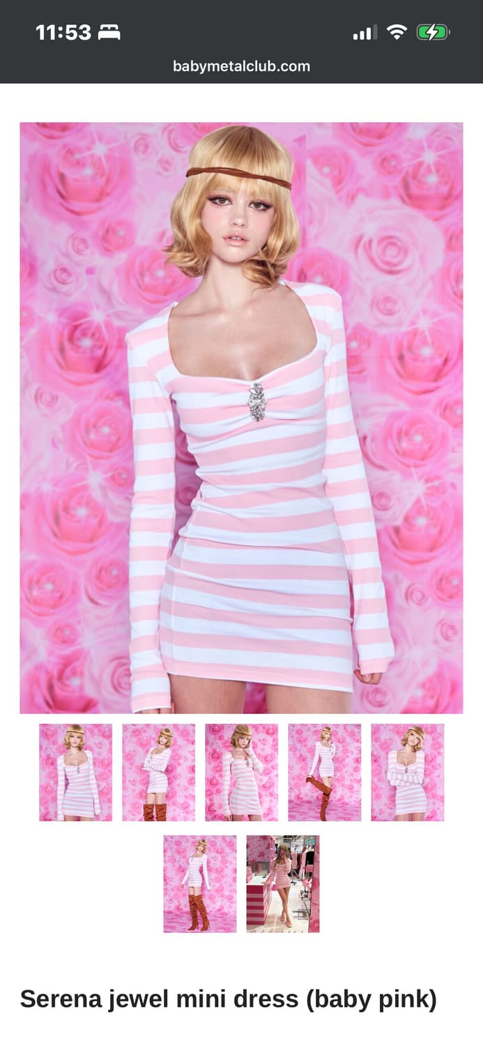베이비메탈클럽 세레나 쥬얼 원피스 핑크 상품이미지1
