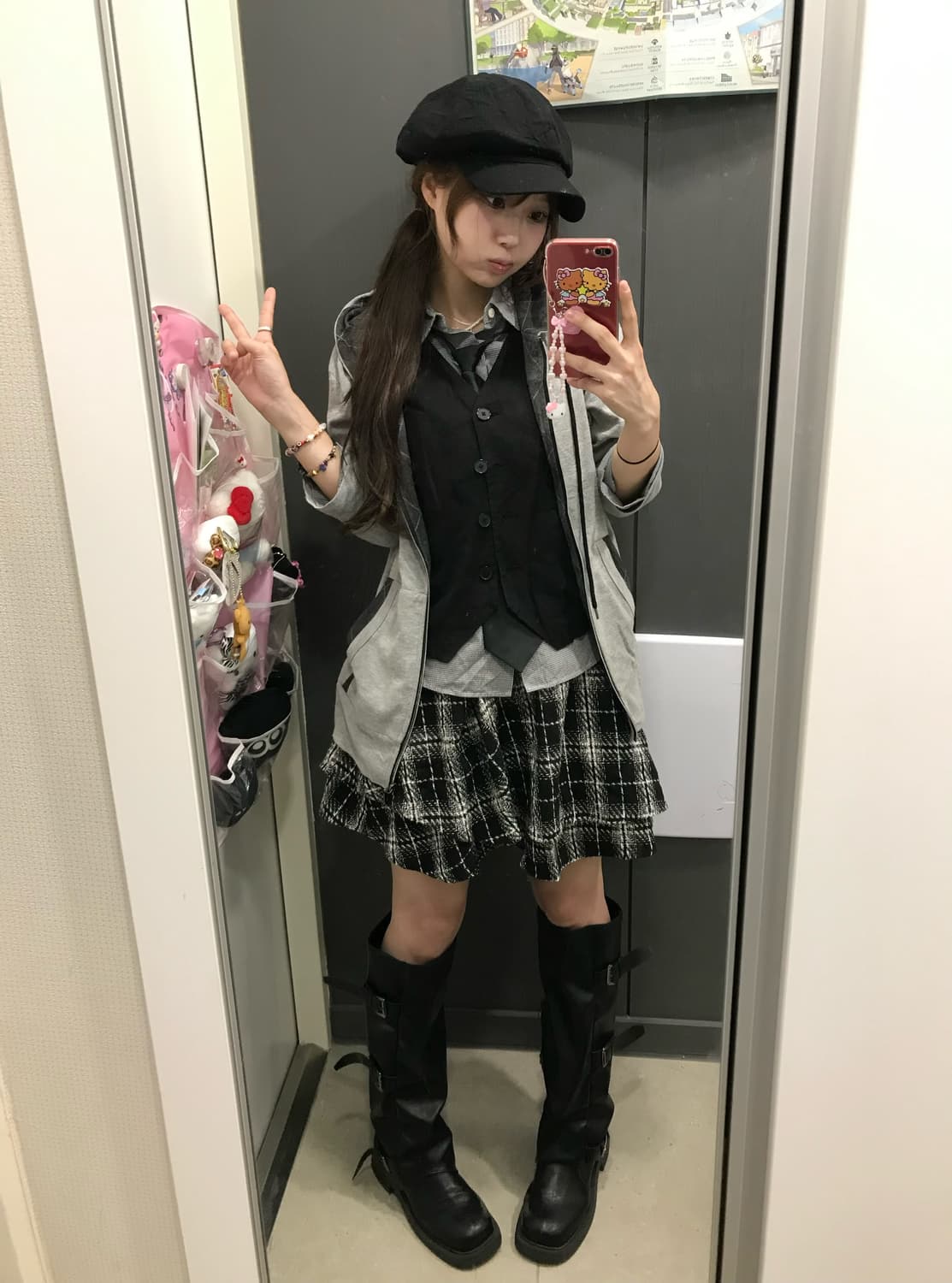 니혼진 프레피 무채색 폴로 셔츠 코디세트 상품이미지2