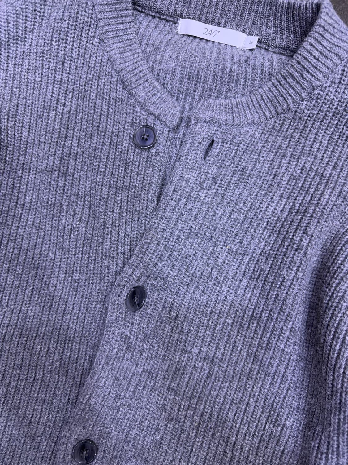 247시리즈 울 점퍼 가디건 멜란지 그레이 M 상품이미지7