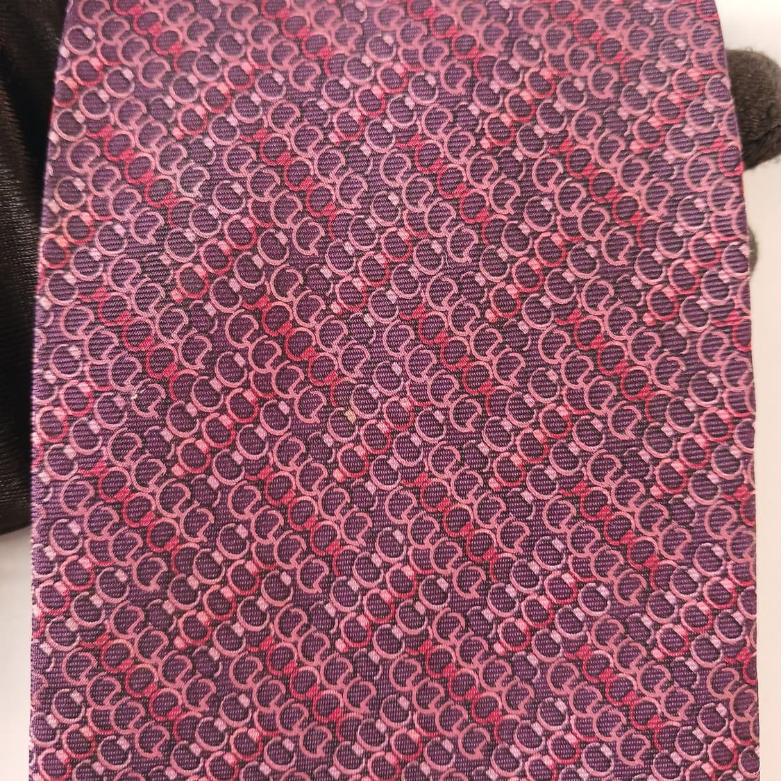 란셀 실크 퍼플 패턴 넥타이 9.6cm A등급 A19824 상품이미지10