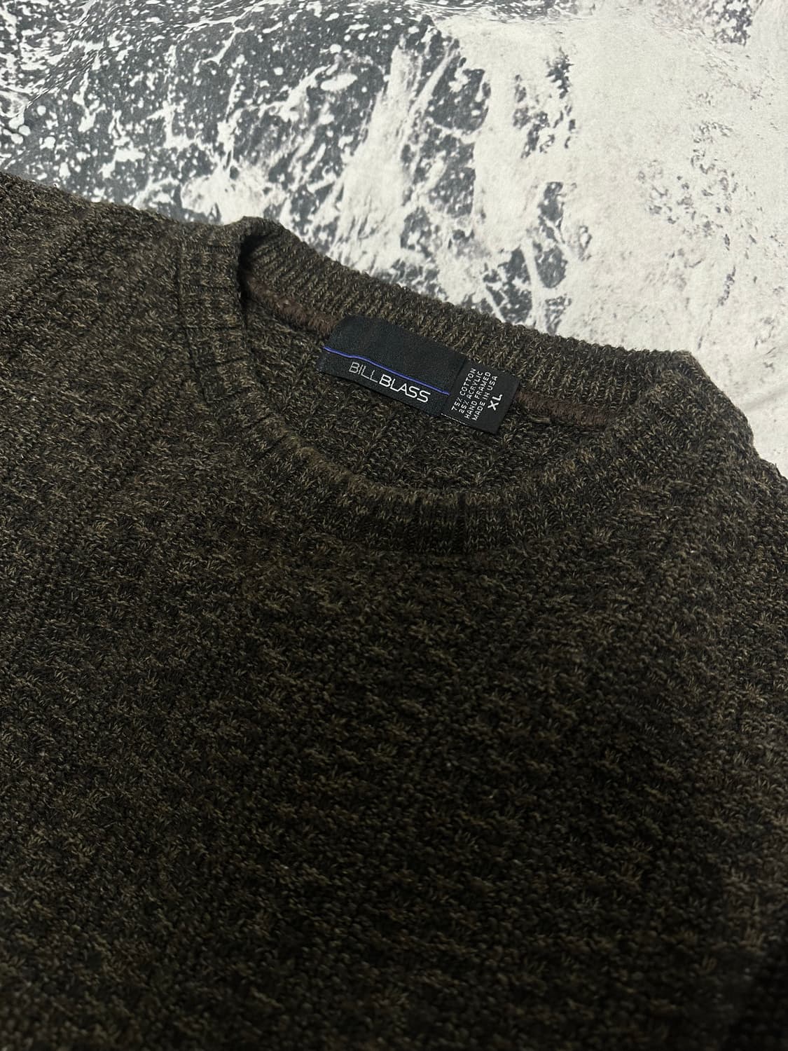 빈티지 텍스쳐 다크브라운 니트 상품이미지5