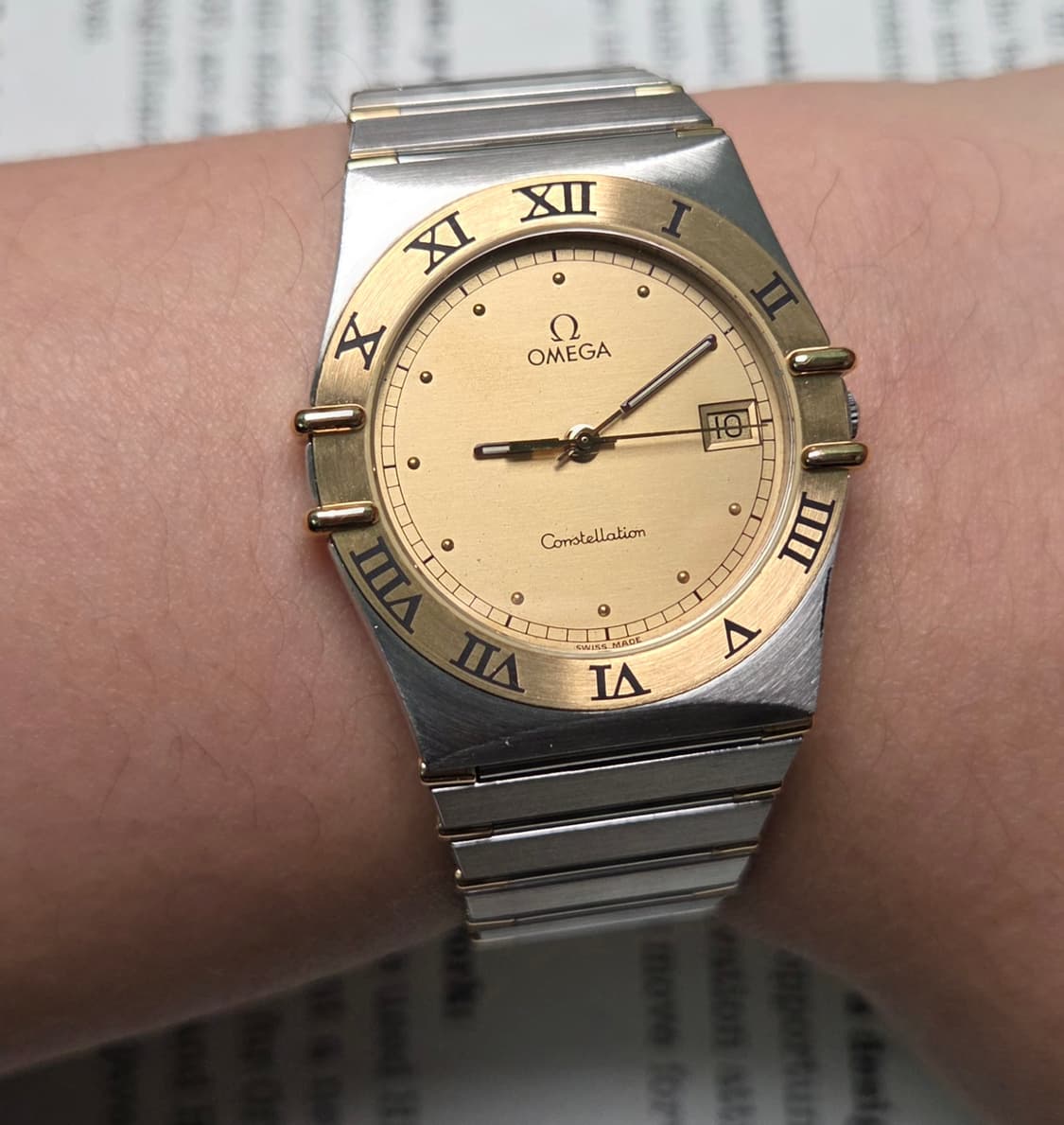 빈티지 오메가 컨스틸레이션 샴골판 골드콤비 하프바 쿼츠 브레이슬릿 ver 상품이미지3